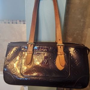 LOUIS VUITTON PURPLE VERNIS 💜 SHOULDER BAG & MATCHING WALLET BUNDLE EUC